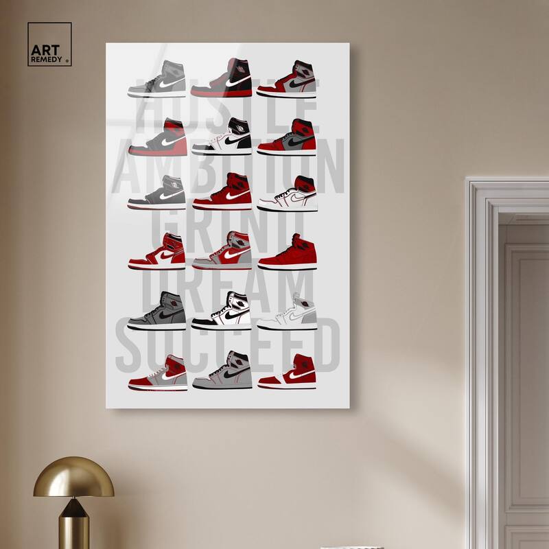 Ambition Grind Sneakers Acrylic by Art Remedy, Ready to Hang