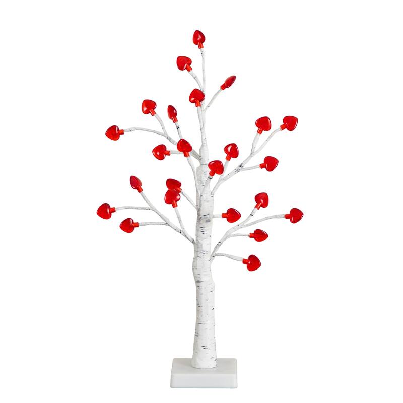 2-ft Pre-Lit Valentine's Day Twig Tree with 24 Heart Shaped LED Lights