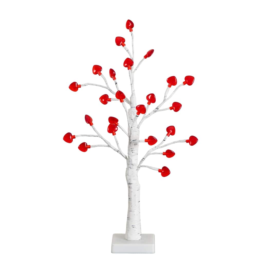 2-ft Pre-Lit Valentine's Day Twig Tree with 24 Heart Shaped LED Lights