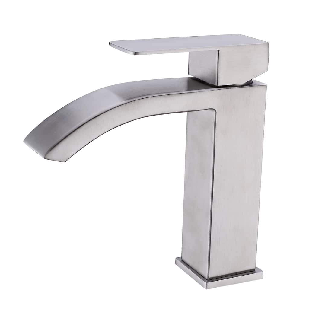 Single Handle Waterfall Bathroom Sink Faucet with Waterfall Spout, Rust and Corrosion Resistant, Easy Clean