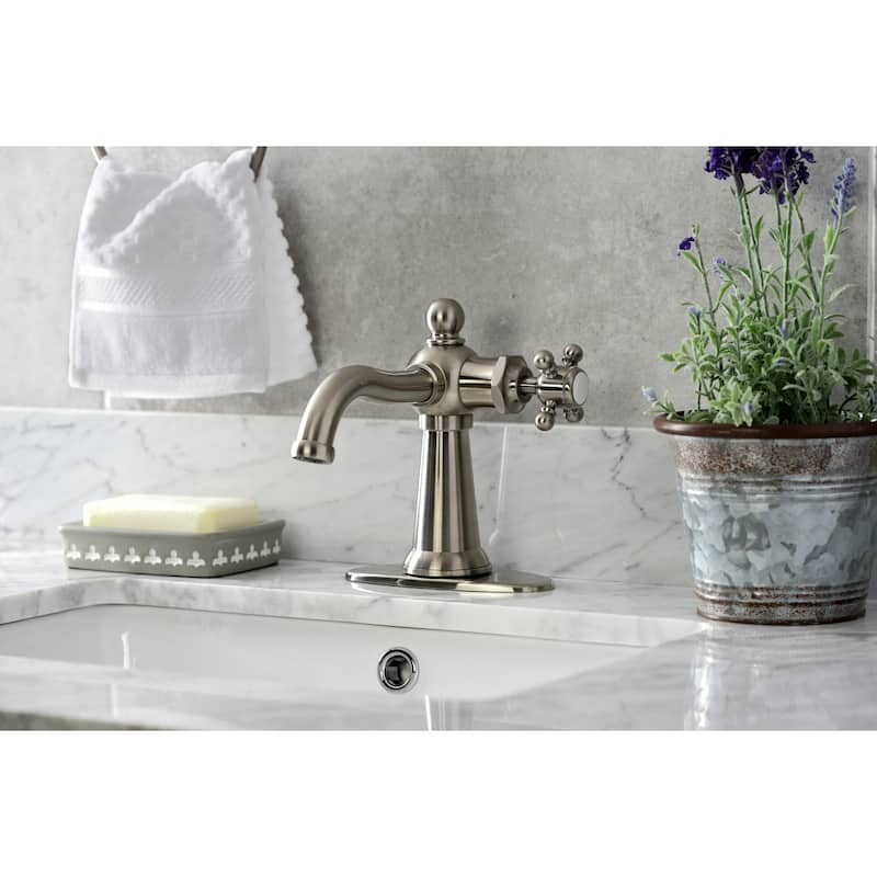 Nautical Single-Handle Bathroom Faucet with Push Pop-Up