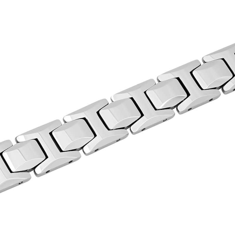 Steel Nation Tungsten Beveled Edge Bracelet