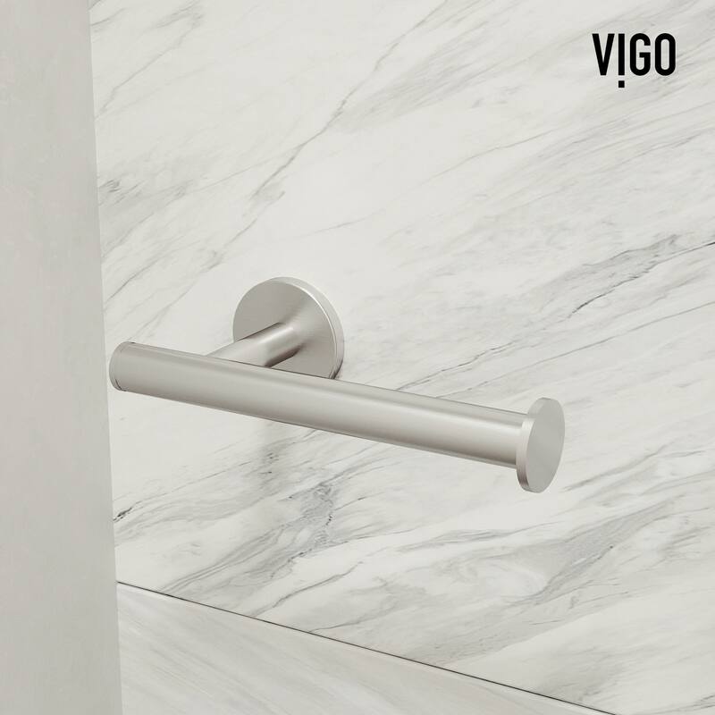 VIGO Elan 4-Piece Bathroom Hardware Accessory Set with 24 in. Towel Bar, Toilet Paper Holder, Hand Towel Holder, Hook