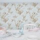 preview thumbnail 2 of 2, Shabby Chic by Rachel Ashwell Bird Chinoiserie Blue Gold Wallpaper