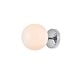 preview thumbnail 9 of 26, Miko Six inch Dual Flush Mount and Bath Sconce with Frosted Glass Chrome