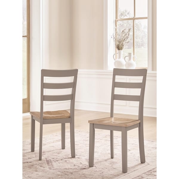 slide 2 of 6, Signature Design by Ashley Loyander Natural/Gray Dining Chair (Set of 2) - 17" W x 22.5" D x 37.5" H