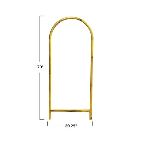 Mango Wood Framed Footed Floor Mirror - 30.0"L x 1.3"W x 70.0"H