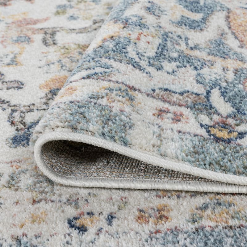 Rayna Farmhouse Medallion Indoor Area Rug