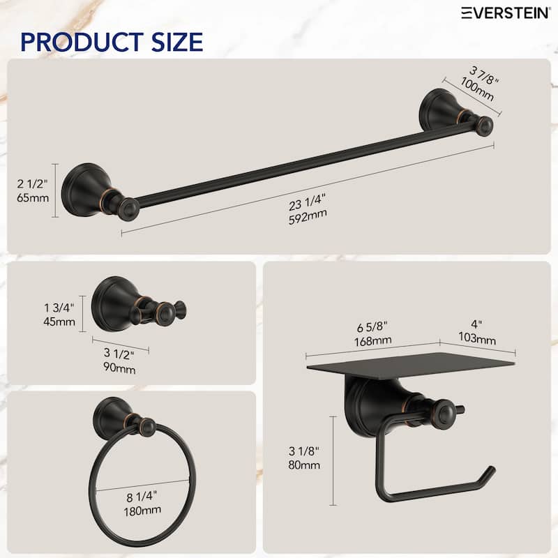 4-Piece Bathroom Accessories Set Bathroom Hardware Set