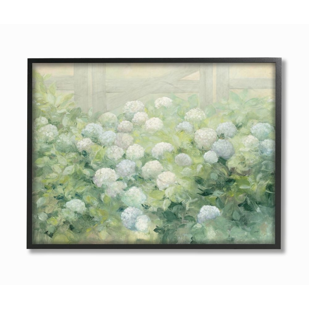 Stupell Industries White Hydrangea in French Country Pitcher Still Life 11 x 14 Designed by Stellar Design Studio Wall Art Grey Framed
