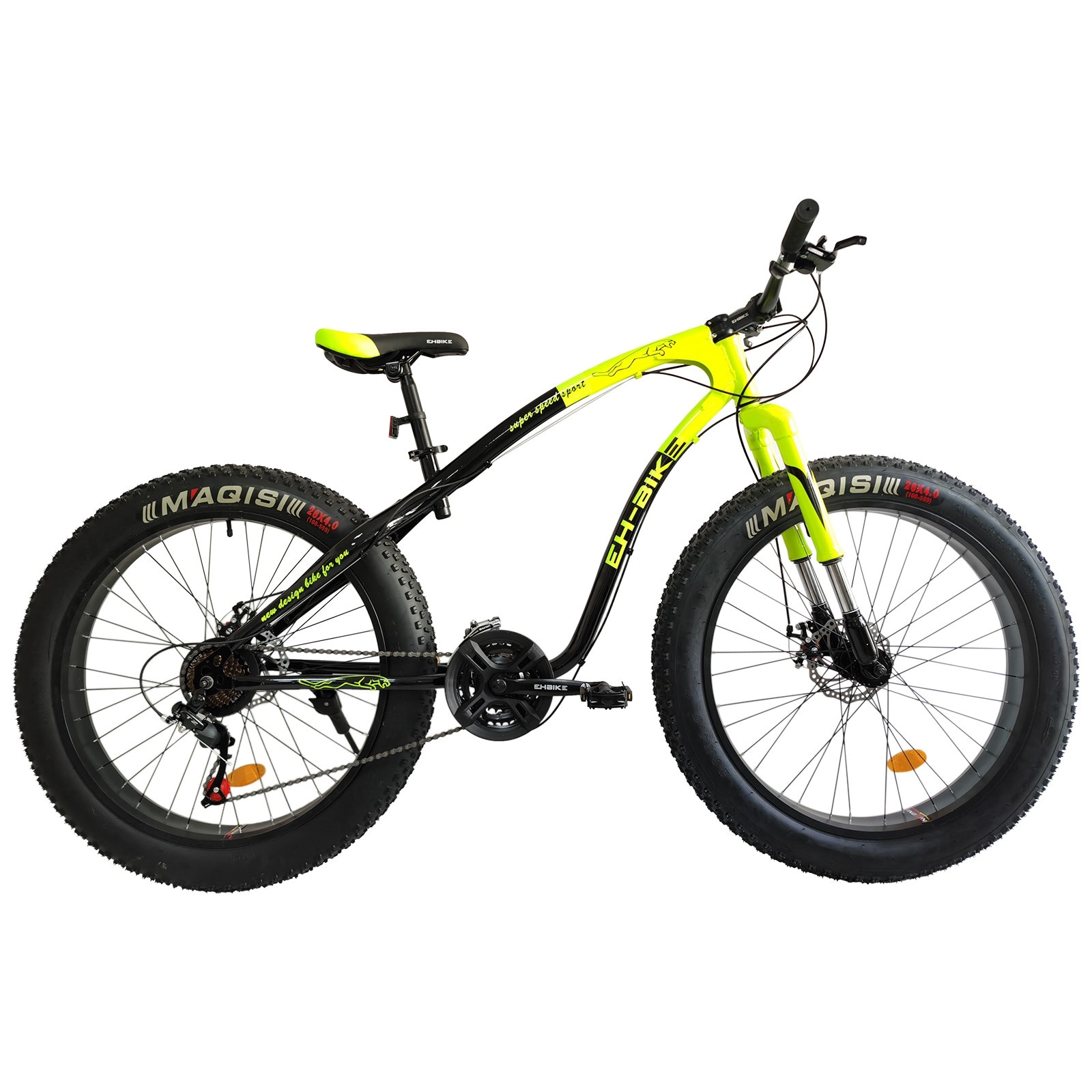Mens Fat Tire Mountain Bike 26 Inch Wheels 4 Inch Wide Knobby Tires 7 Speed Steel Frame Front and Rear Brakes On Sale Bed Bath Beyond 37797050