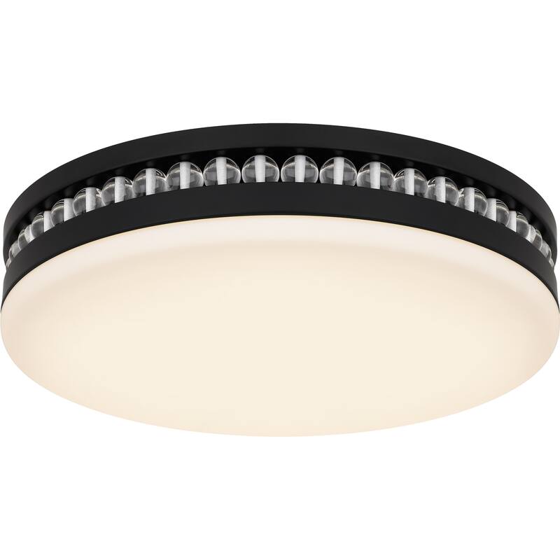 Carey Integrated LED Matte Black Flush Mount with CCT Switch