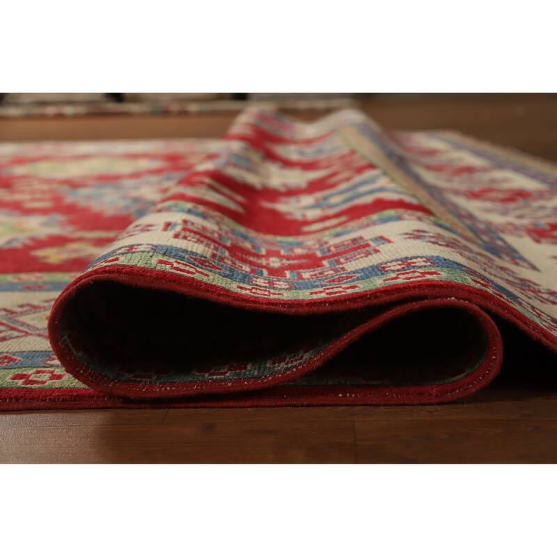 Red Kazak Oriental Area Rug Hand-Knotted Traditional Wool Carpet - 8'3" x 11'6"