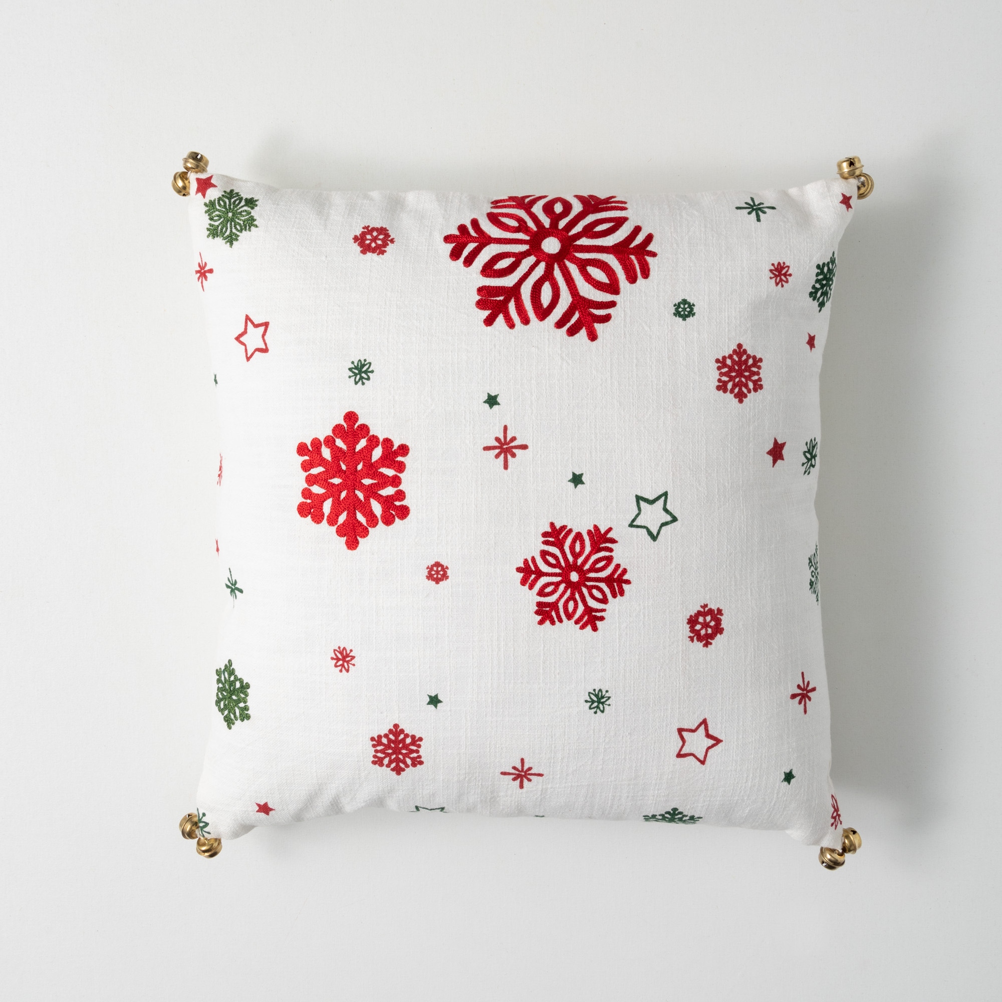 White snowflake on sale pillow