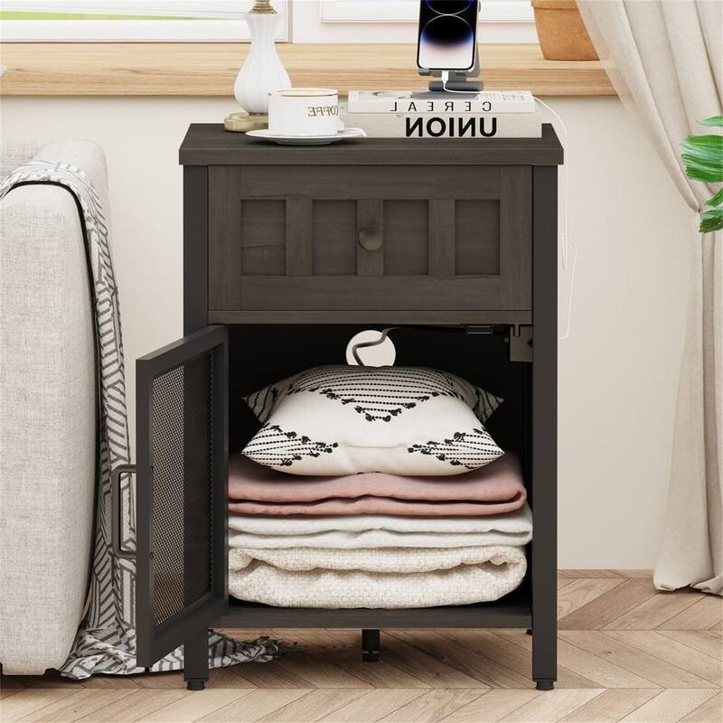 End Table with Charging Station