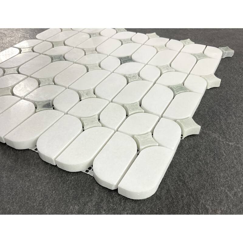 2.25" x 12.5" Marble Novelty Mosaic Wall & Floor Tile - Case (10 Sheets)