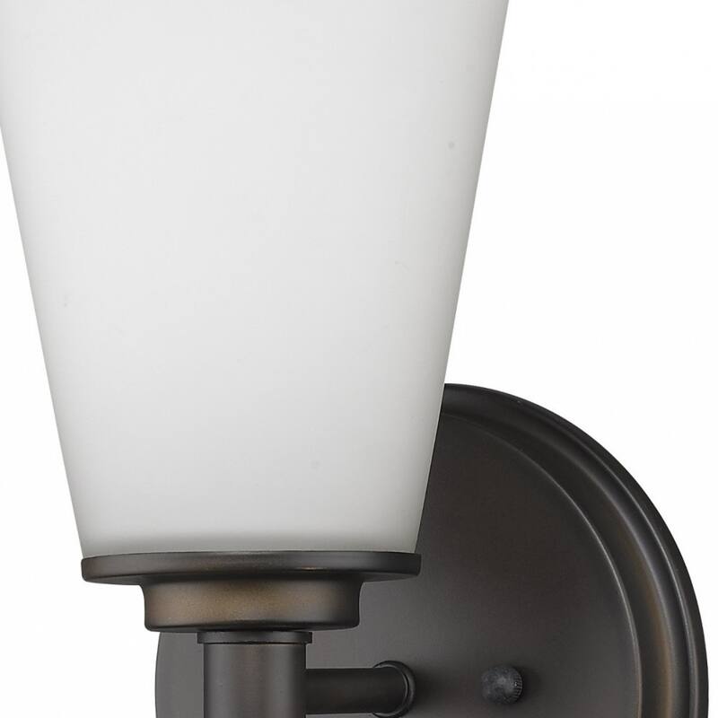 Wall Sconce with Frosted Glass Shade for Bedroom and Living Room - 6.50” x 6.25” x 10”