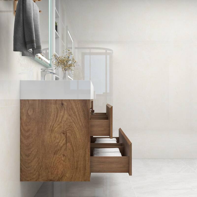 Victoria 48" Wall Mounted Modern Vanity with Acrylic Sink