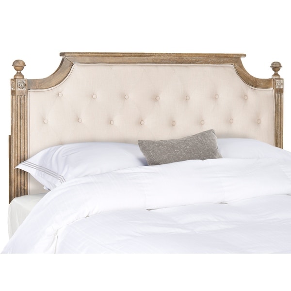 SAFAVIEH Bedding Rustic Wood Beige Linen Full size Headboard