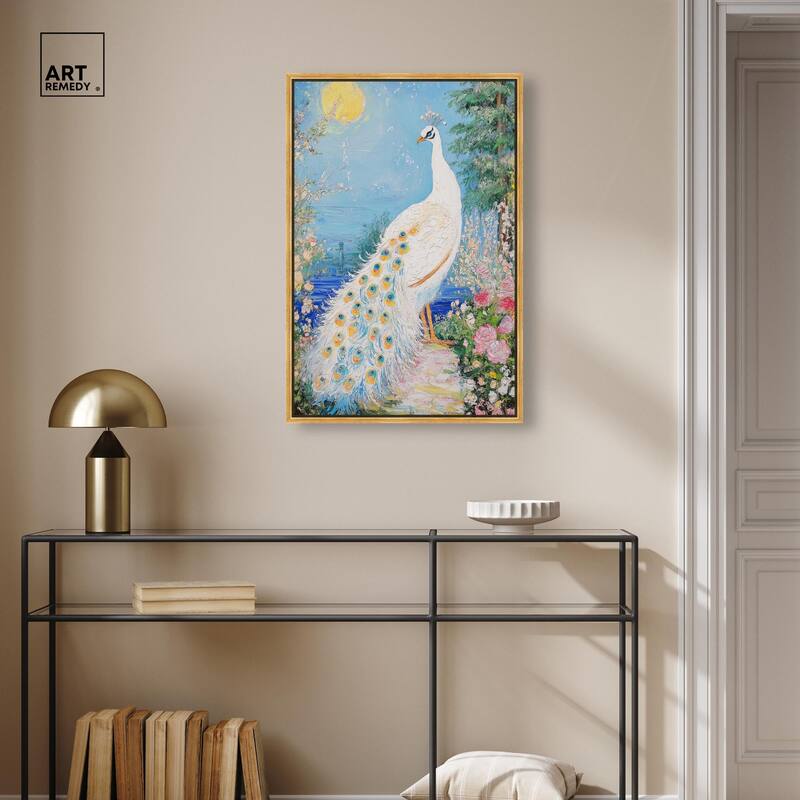 Peacock in Paradise Canvas by Art Remedy