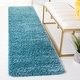 preview thumbnail 144 of 170, SAFAVIEH California Shag Izat 2-inch Thick Area Rug 2'3" x 9' Runner - Turquoise