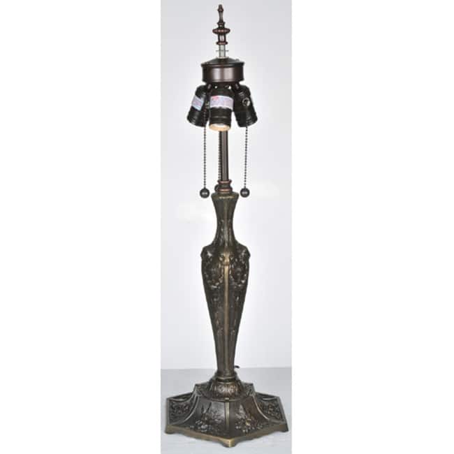Meyda Tiffany 14579 Lionhead 24" Tall Lamp Base - Antique Copper