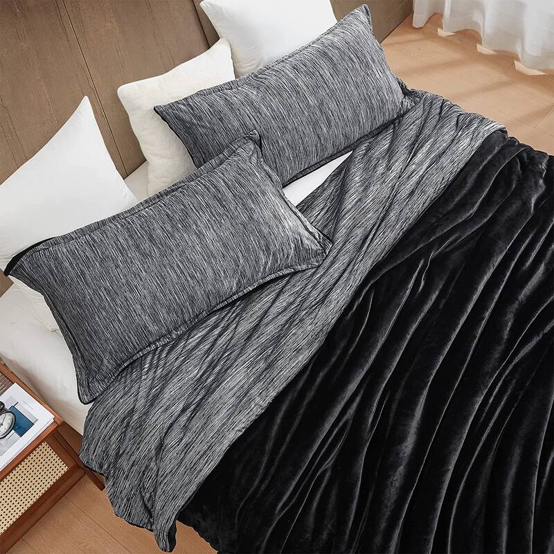 Some Like it Hot - Some Like it Cold - Coma Inducer® Oversized Comforter Set - Black