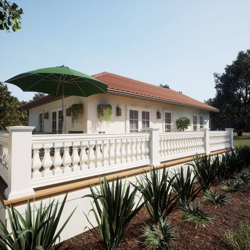 Fiberthane 700 Series Arcadian Baluster, Factory Primed