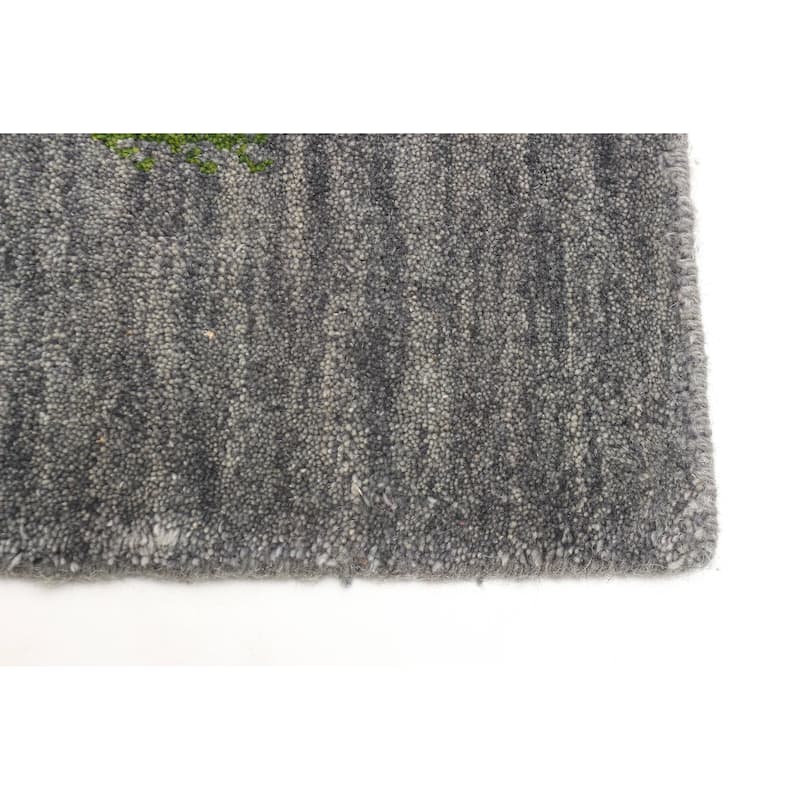 ECARPETGALLERY Hand Loomed Kashkuli Gabbeh Grey Wool Rug - 3'10 x 5'8