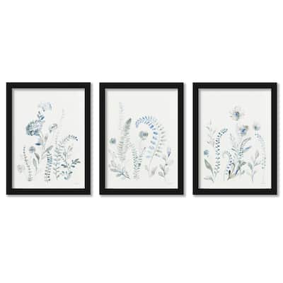 Minmal Hydrangea Garden Danhui Nai Contemporary 2 - 3 Piece Framed Gallery Art Set