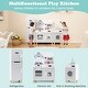 preview thumbnail 7 of 7, Kids 3 in 1 Kitchen Playset with Refrigerator Kitchen Set and Washing Machine - 47.5" x 12" x 35.5"