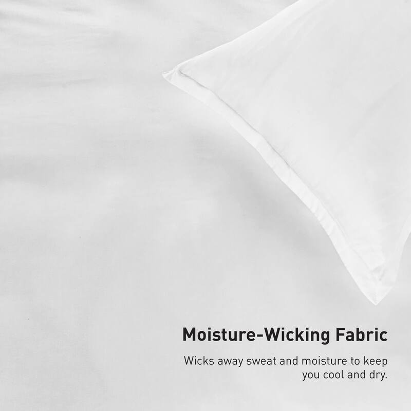 BEDGEAR Performance Duvet Cover and Sham Set - Moisture-Wicking Breathable Cooling Bedding