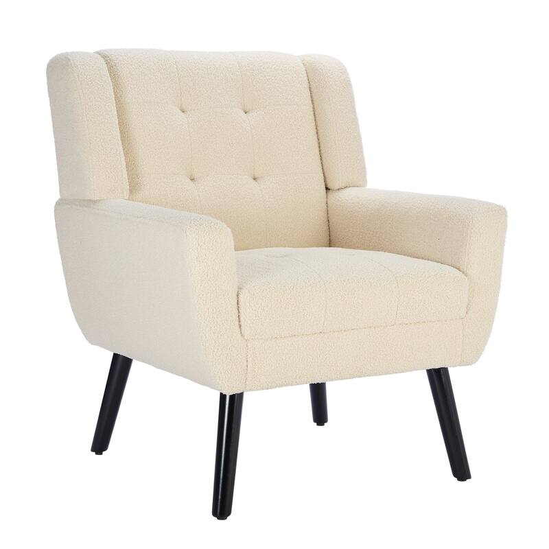20.4'' Seat Wide Accent Chair with Tufted Back,Upholstered Armchairs for Living Room