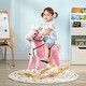 preview thumbnail 2 of 8, Plush Rocking Horse for Kids with Interactive Sounds, Soft Body, Footrests, and Lightweight Design
