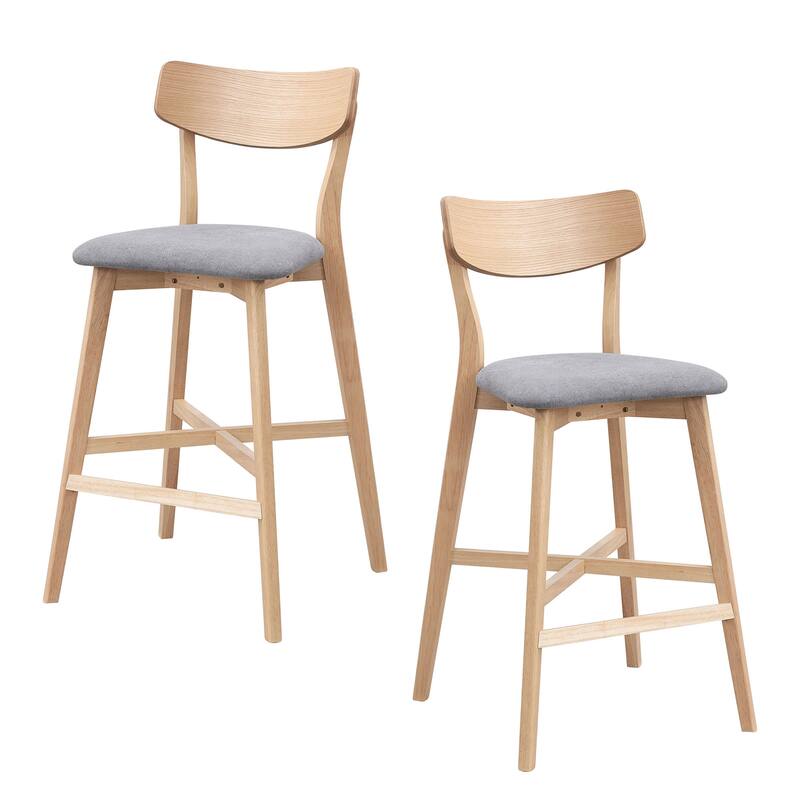 Wooden Bar Chairs Set Of 2