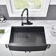 preview thumbnail 6 of 11, Stainless Steel Single Bowl Farmhouse Apron Kitchen Sink with Workstation Black - 33" x 21"