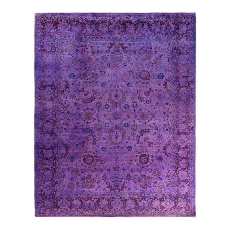 Fine Vibrance One-of-a-Kind Hand-Knotted Area Rug - Pink, 8' 2" x 10' 0" - 8' 2" x 10' 0"