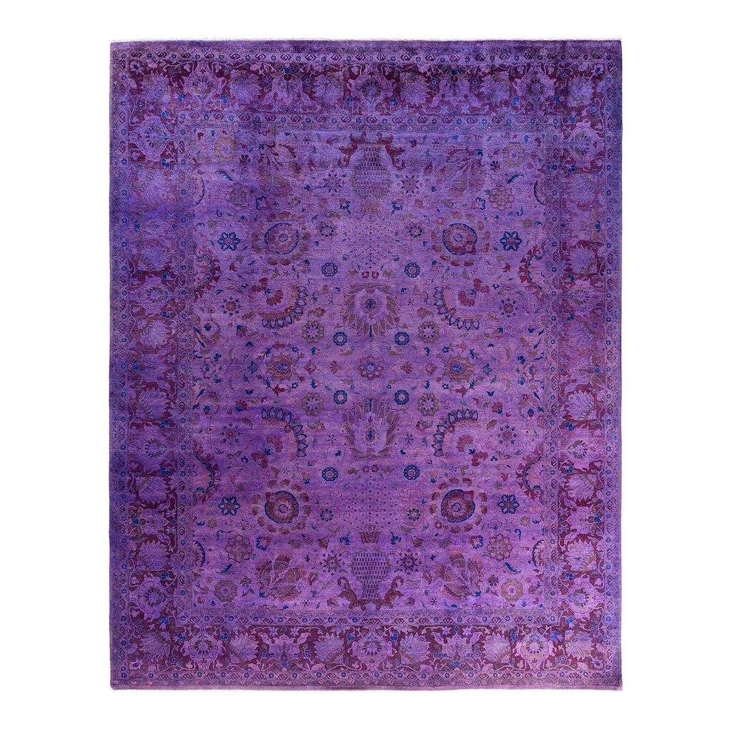 Fine Vibrance One-of-a-Kind Hand-Knotted Area Rug - Pink, 8' 2" x 10' 0" - 8' 2" x 10' 0"