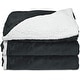preview thumbnail 1 of 0, Sunbeam Electric Heated Soft Sherpa Plush Warming Throw Blanket Slate