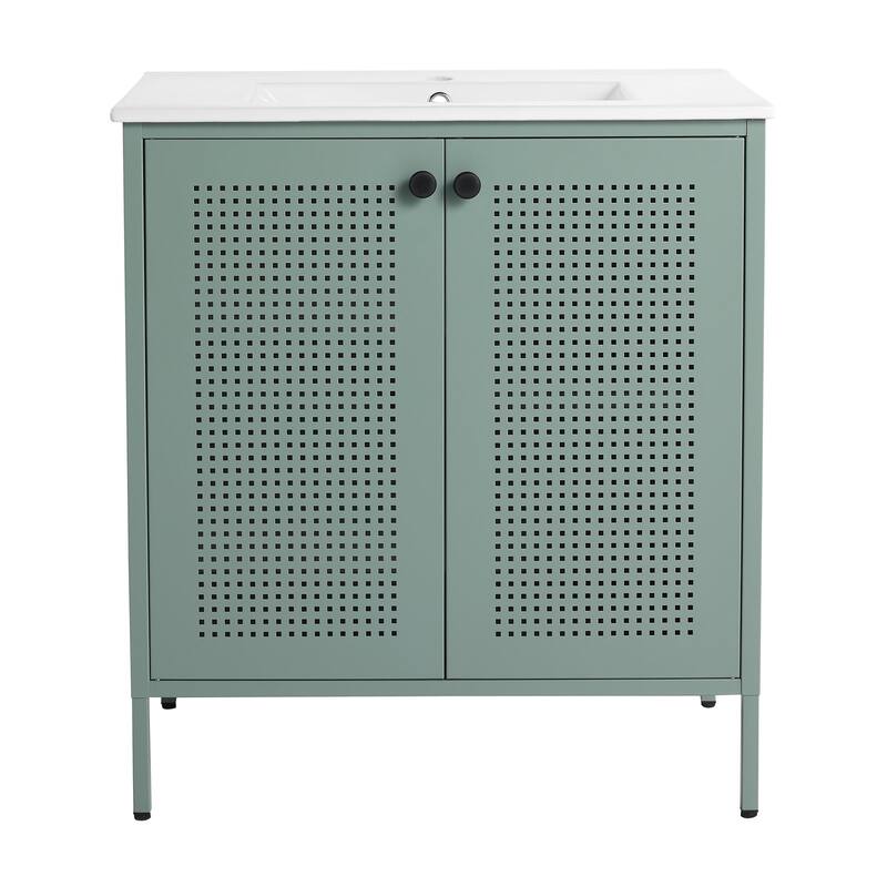 30 inch Freestanding Bathroom Vanity Set with Integrated Ceramic Sink