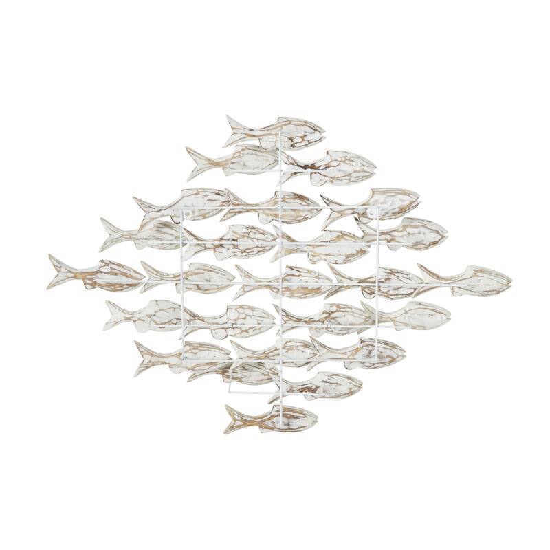 Wood Fish Handmade Home Wall Decor - White - Roche River Decor