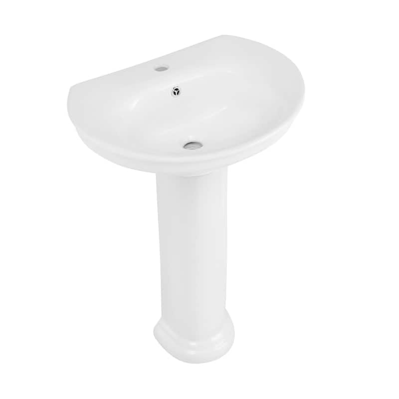 Swiss Madison SM-PS319 Santorini 39-7/8" Circular Ceramic Pedestal - White
