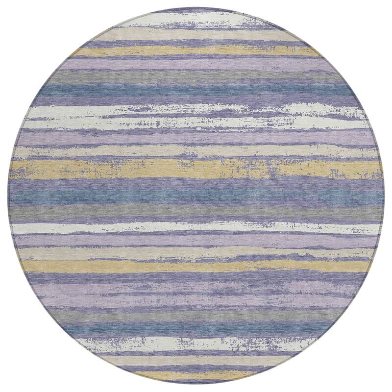 HomeRoots Striped Transitional Rectangle Outdoor Rug