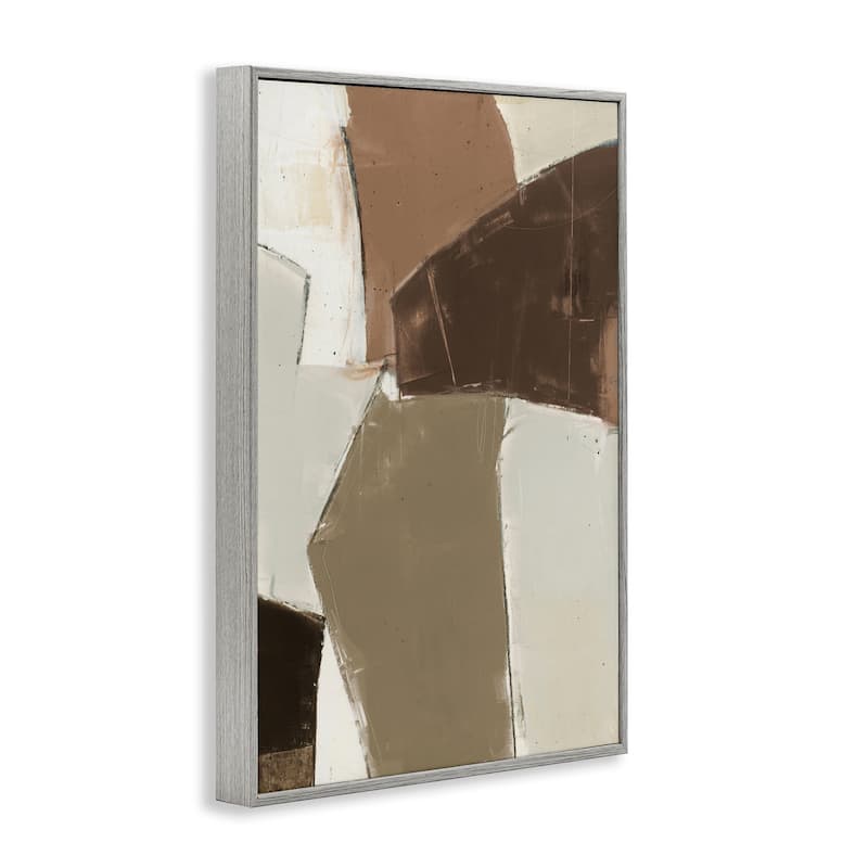 Stupell Contemporary Neutral Earth Tones Framed Giclee Art Design By Kippi Leonard