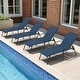preview thumbnail 44 of 49, VredHom Outdoor Patio Adjustable Chaise Lounges Chairs with Arms (Set of 2/4 )