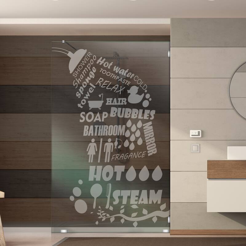 Frameless Fixed Shower Glass Panel - Non-Private - 29-1/2"x75"-Left