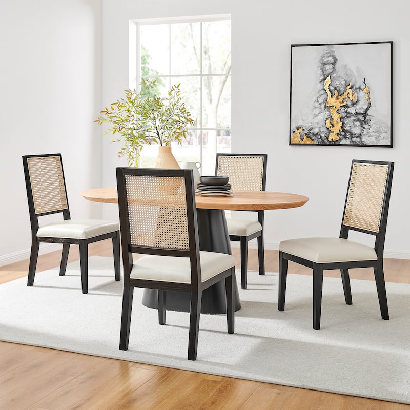 NPD Furniture Dover Faux Leather Dining Side Chair (Set of 2)