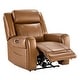 preview thumbnail 19 of 51, Leo Dual Motor Genuine Leather Power Recliner With Power Headrest