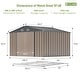 preview thumbnail 17 of 51, Patiowell 10' x 8'/10' x 10'Metal Outdoor Storage Shed with Goods Shelves/Floor Frame Garden Tool Shed for Backyard Garden