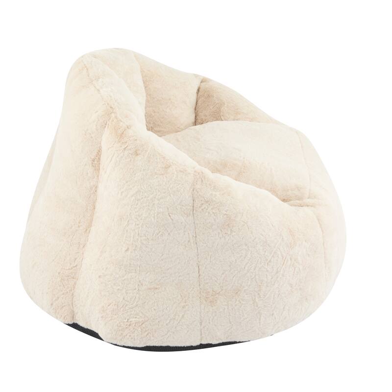 Bean Bag Chair with Shredded Foam Filler, Comfy Bean Bag Couch for Adults, High Back Reading Chair with Armrests